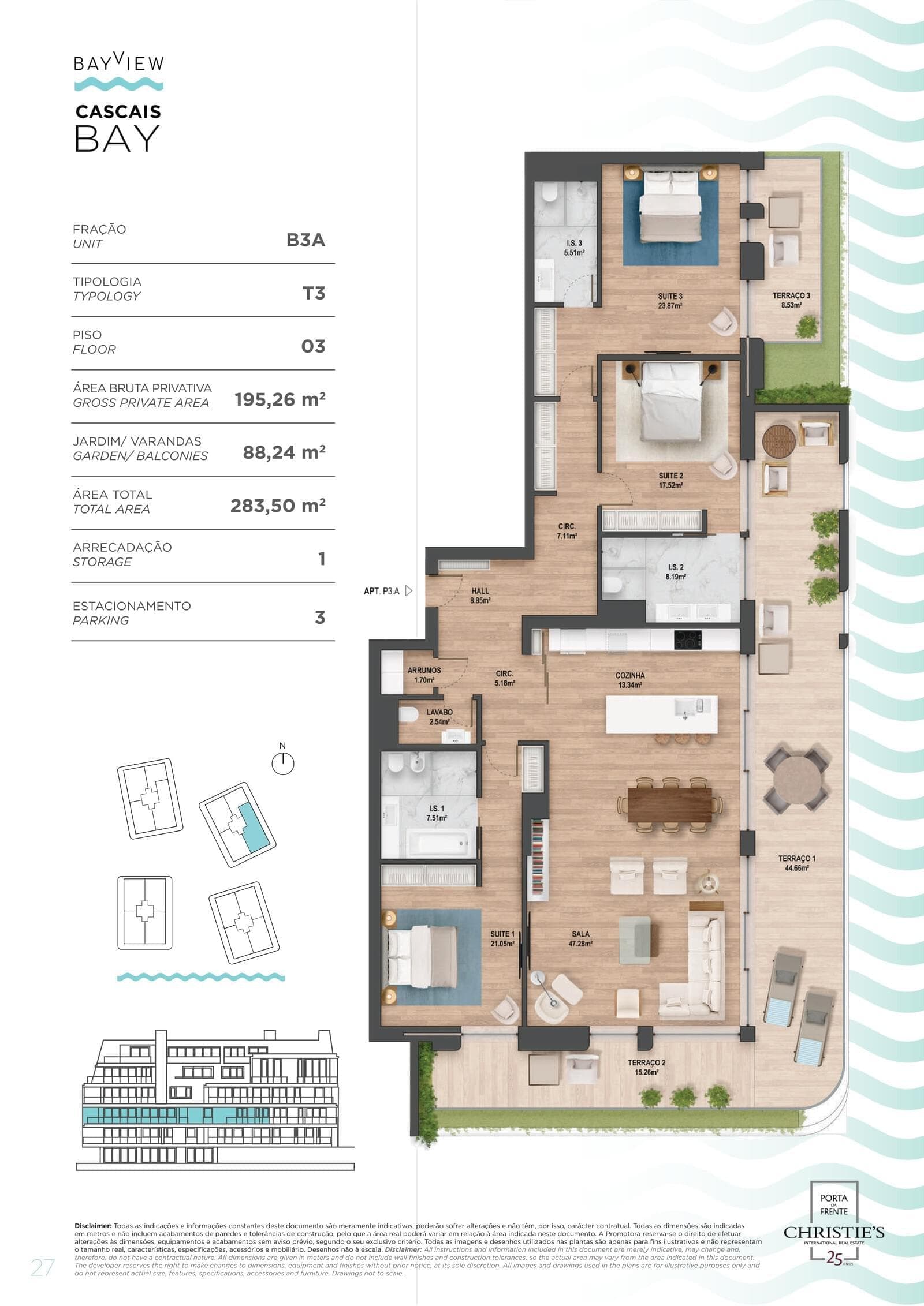 Apartamento T3 com piscina, Centro Cascais, Cascais - Imagem 2