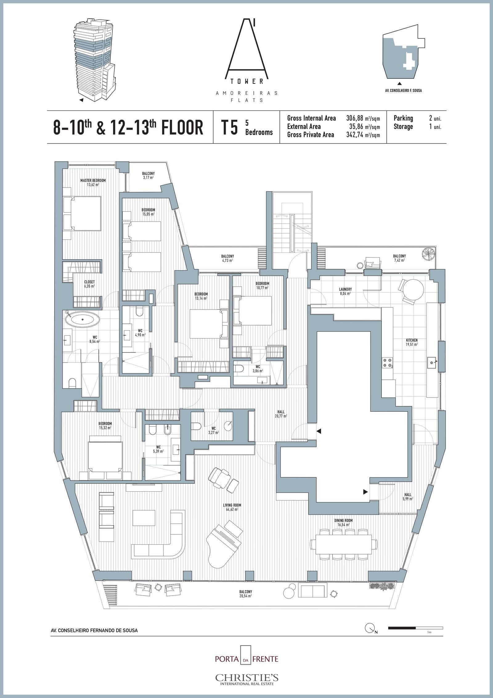 Appartement 6 pièces avec piscine, Amoreiras, Lisboa - Image 39