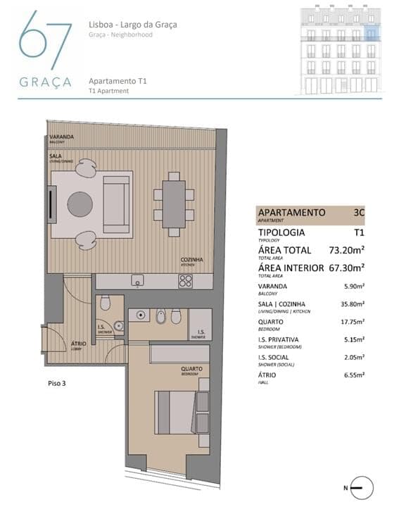Appartement 2 pièces avec vue, Graça, Lisboa - Image 21