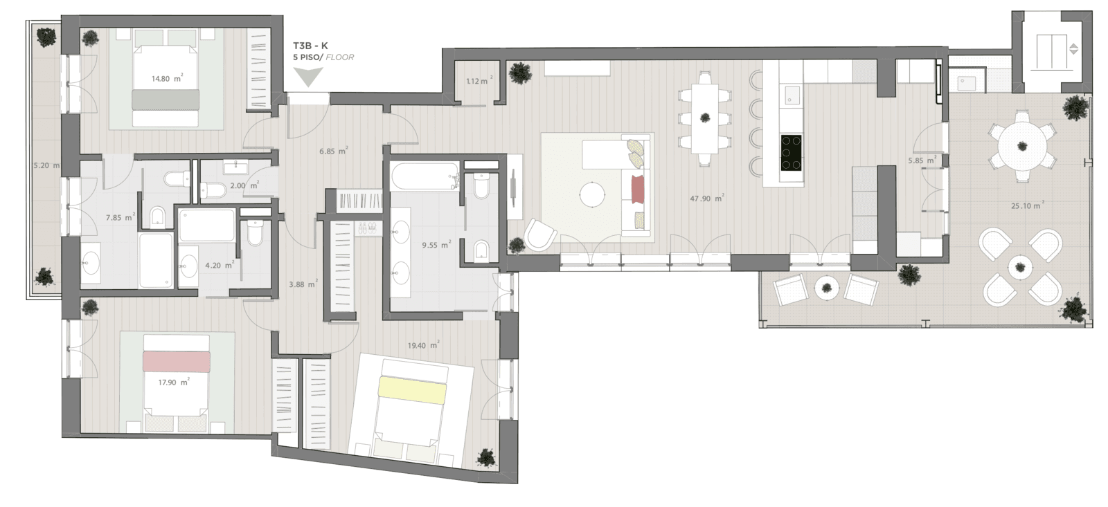 Apartamento T3 com jardim, Marquês de Pombal, Lisboa - Imagem 37